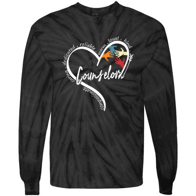 Funny Counselor Tops Back To School Tie-Dye Long Sleeve Shirt