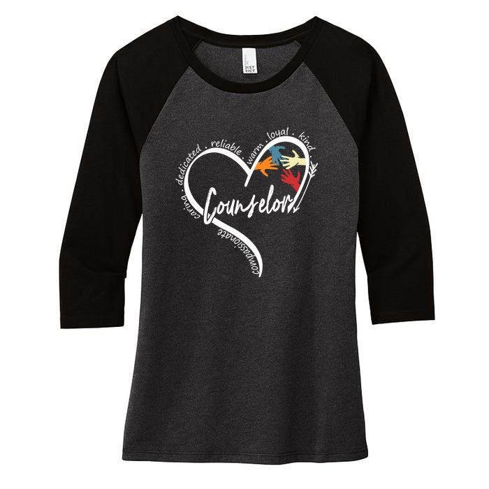 Funny Counselor Tops Back To School Women's Tri-Blend 3/4-Sleeve Raglan Shirt