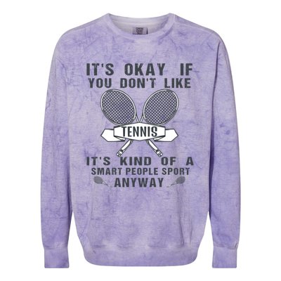 Funny Cute Tennis Tennis Players Sports Humor Gift Colorblast Crewneck Sweatshirt