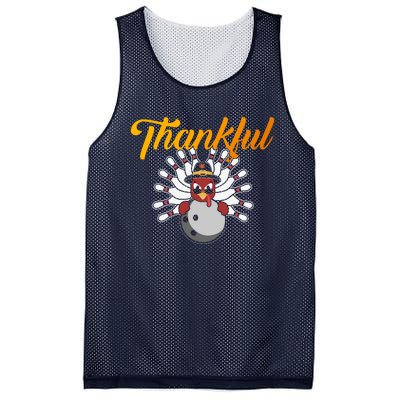 Funny Cute Thankful Turkey Bowling Face, Thankful Grateful Blessed Autumn Fall 2 Mesh Reversible Basketball Jersey Tank