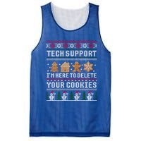 Funny Christmas Tech Supporgreat Gift Computer Programmer Xmas Gift Mesh Reversible Basketball Jersey Tank