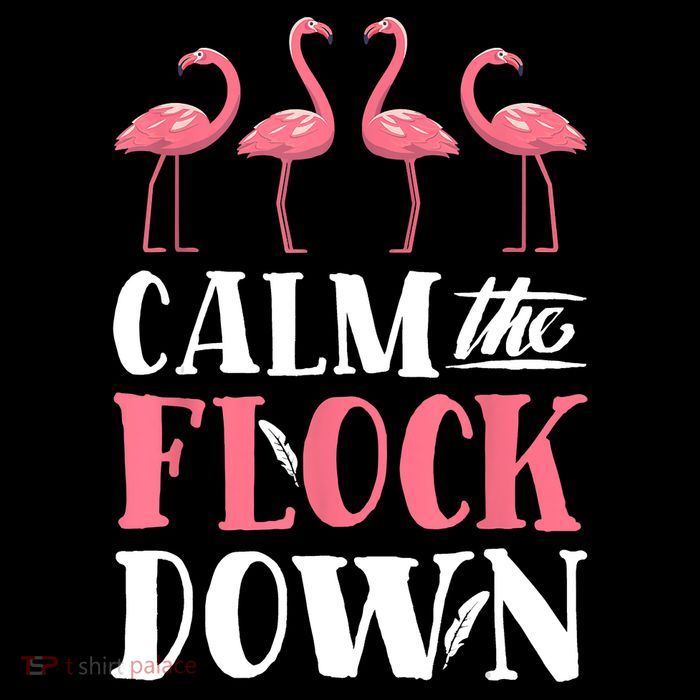 Flamingo Calm The Flock Down Funny Pink Bird Lovers Summer Youth Performance Sprint T-Shirt