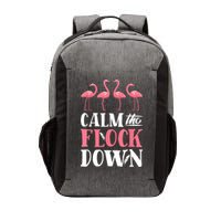 Flamingo Calm The Flock Down Funny Pink Bird Lovers Summer Vector Backpack
