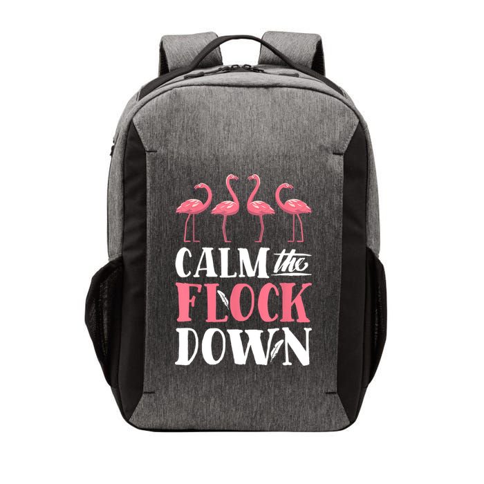 Flamingo Calm The Flock Down Funny Pink Bird Lovers Summer Vector Backpack
