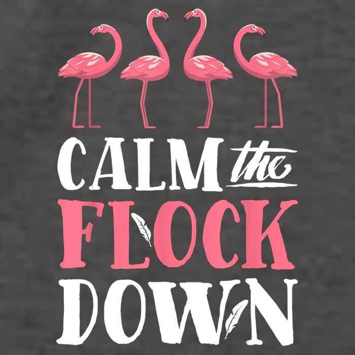 Flamingo Calm The Flock Down Funny Pink Bird Lovers Summer Vector Backpack