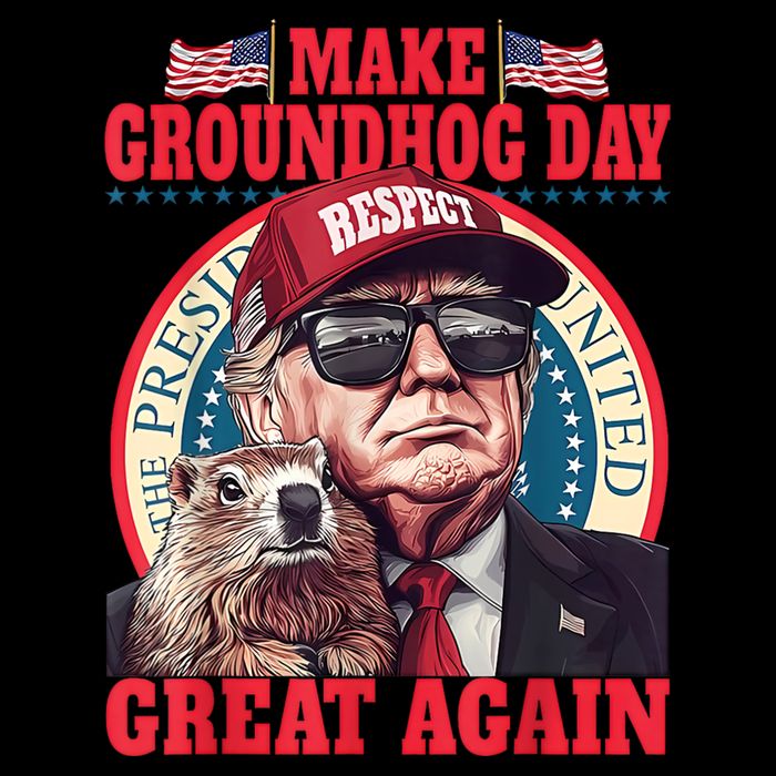 Funny Cool Trump Groundhog Make Groundhog Day Great Again Cooling Performance Crew T-Shirt