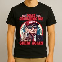 Funny Cool Trump Groundhog Make Groundhog Day Great Again T-Shirt