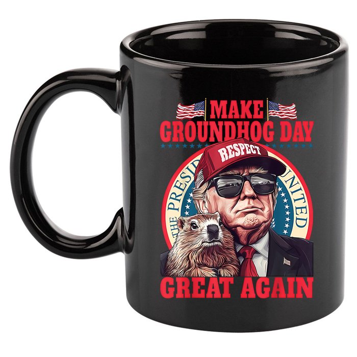 Funny Cool Trump Groundhog Make Groundhog Day Great Again 11oz C Handle Ceramic Mug