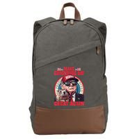 Funny Cool Trump Groundhog Make Groundhog Day Great Again Cotton Canvas Backpack