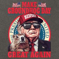 Funny Cool Trump Groundhog Make Groundhog Day Great Again Cotton Canvas Backpack
