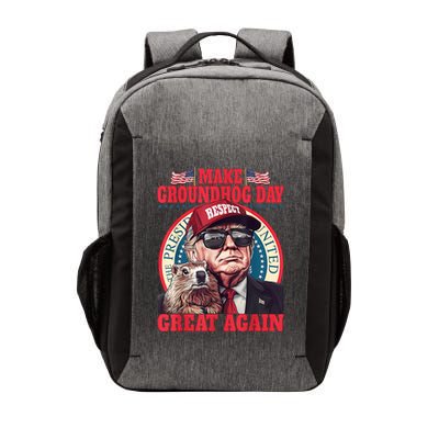 Funny Cool Trump Groundhog Make Groundhog Day Great Again Vector Backpack