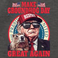 Funny Cool Trump Groundhog Make Groundhog Day Great Again Vector Backpack