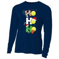 Funny Christmas Tennis Pajamas Player Matching Racket Xmas Cooling Performance Long Sleeve Crew