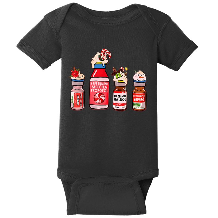 Funny Christmas Tee Crna Pacu ER ED ICU Cricital Care Nurse Baby Bodysuit