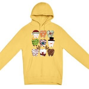 Funny Christmas Teeth Dental Dentist Santa Reindeer Snowman Gingerbread Premium Pullover Hoodie