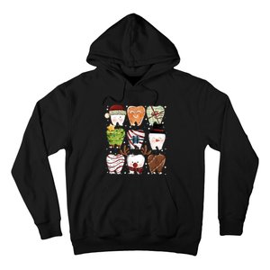 Funny Christmas Teeth Dental Dentist Santa Reindeer Snowman Gingerbread Hoodie