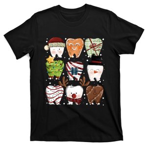 Funny Christmas Teeth Dental Dentist Santa Reindeer Snowman Gingerbread T-Shirt