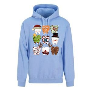 Funny Christmas Teeth Dental Dentist Santa Reindeer Snowman Gingerbread Unisex Surf Hoodie