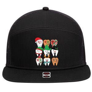 Funny Christmas Th Dental Hygiene Dental Squad Meaningful Gift 7 Panel Mesh Trucker Snapback Hat