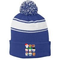 Funny Christmas Th Dental Hygiene Dental Squad Meaningful Gift Stripe Pom Pom Beanie