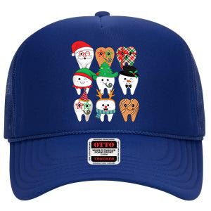 Funny Christmas Th Dental Hygiene Dental Squad Meaningful Gift High Crown Mesh Back Trucker Hat