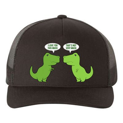 Funny Cute T Rex Dinosaur Funny Text Humour Happy Yupoong Adult 5-Panel Trucker Hat