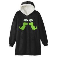 Funny Cute T Rex Dinosaur Funny Text Humour Happy Hooded Wearable Blanket