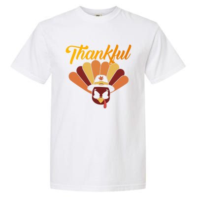 Funny Cute Thankful Turkey Faces, Thankful Pumpkin Pie Thanksgiving Garment-Dyed Heavyweight T-Shirt