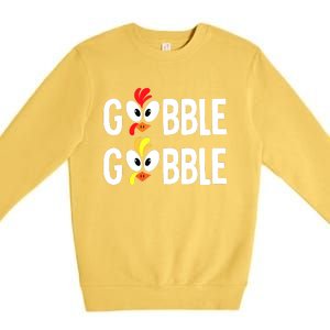 Funny Cute Thanksgiving Turkey Day S Fall Thanksgiving Premium Crewneck Sweatshirt