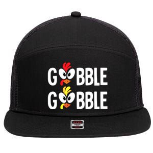 Funny Cute Thanksgiving Turkey Day S Fall Thanksgiving 7 Panel Mesh Trucker Snapback Hat