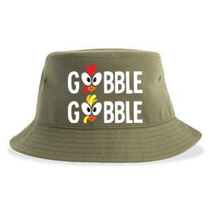 Funny Cute Thanksgiving Turkey Day S Fall Thanksgiving Sustainable Bucket Hat