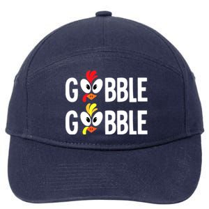 Funny Cute Thanksgiving Turkey Day S Fall Thanksgiving 7-Panel Snapback Hat