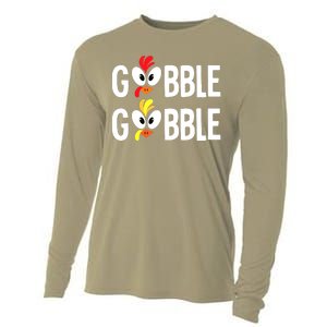 Funny Cute Thanksgiving Turkey Day S Fall Thanksgiving Cooling Performance Long Sleeve Crew