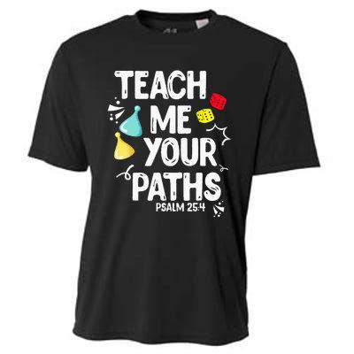 Funny Christian Teach Me Your Paths Faith Based Bible Verse Cooling Performance Crew T-Shirt