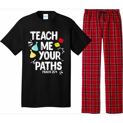 Funny Christian Teach Me Your Paths Faith Based Bible Verse Pajama Set