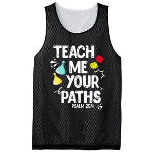 Funny Christian Teach Me Your Paths Faith Based Bible Verse Mesh Reversible Basketball Jersey Tank