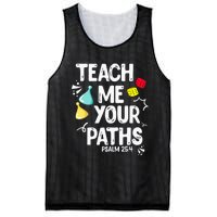 Funny Christian Teach Me Your Paths Faith Based Bible Verse Mesh Reversible Basketball Jersey Tank