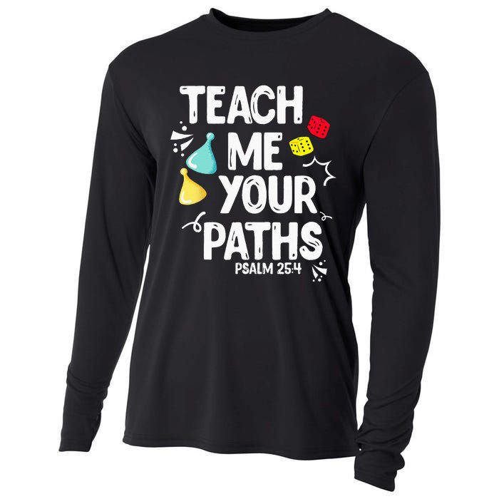 Funny Christian Teach Me Your Paths Faith Based Bible Verse Cooling Performance Long Sleeve Crew