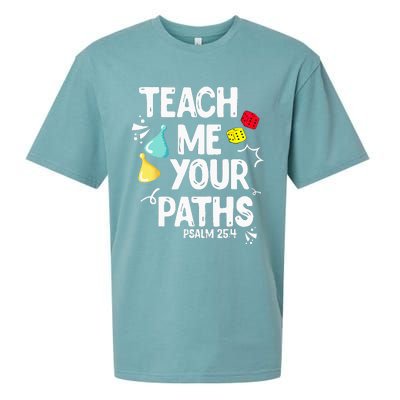 Funny Christian Teach Me Your Paths Faith Based Bible Verse Sueded Cloud Jersey T-Shirt