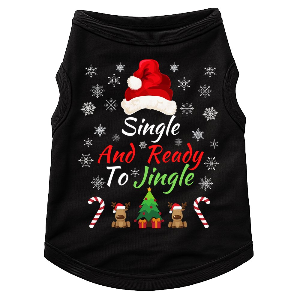 Funny Christmas Tree Single Ready To Jingle Christmas Jingle Xmas Holiday Gift Doggie Tank