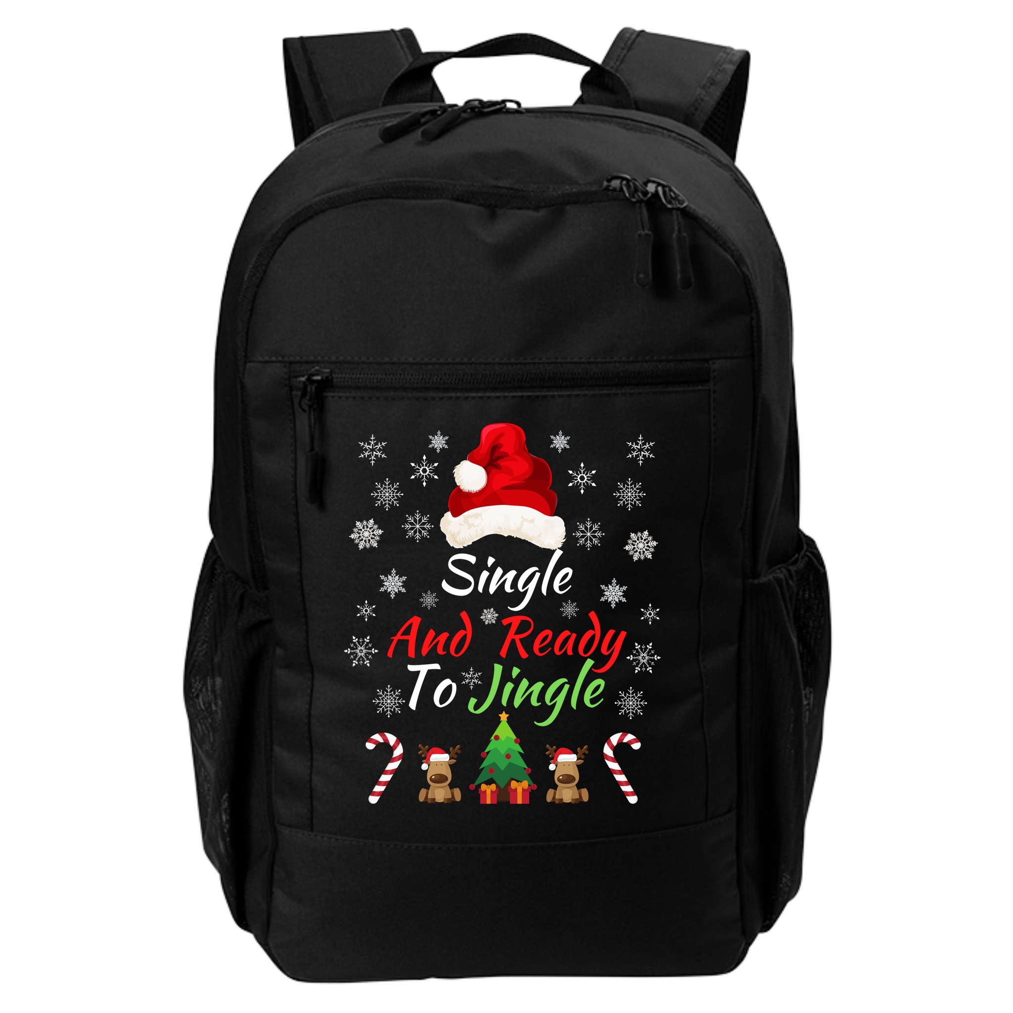 Funny Christmas Tree Single Ready To Jingle Christmas Jingle Xmas Holiday Gift Backpack