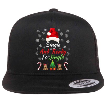 Funny Christmas Tree Single Ready To Jingle Christmas Jingle Xmas Holiday Gift Flatbill Hat
