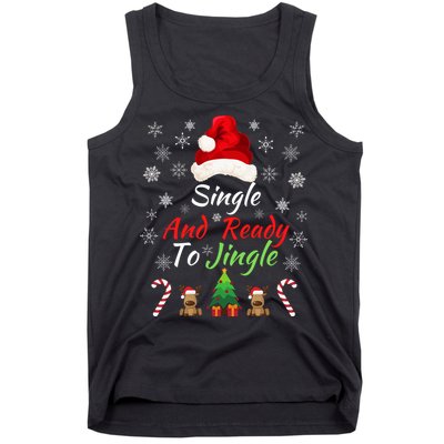 Funny Christmas Tree Single Ready To Jingle Christmas Jingle Xmas Holiday Gift Tank Top