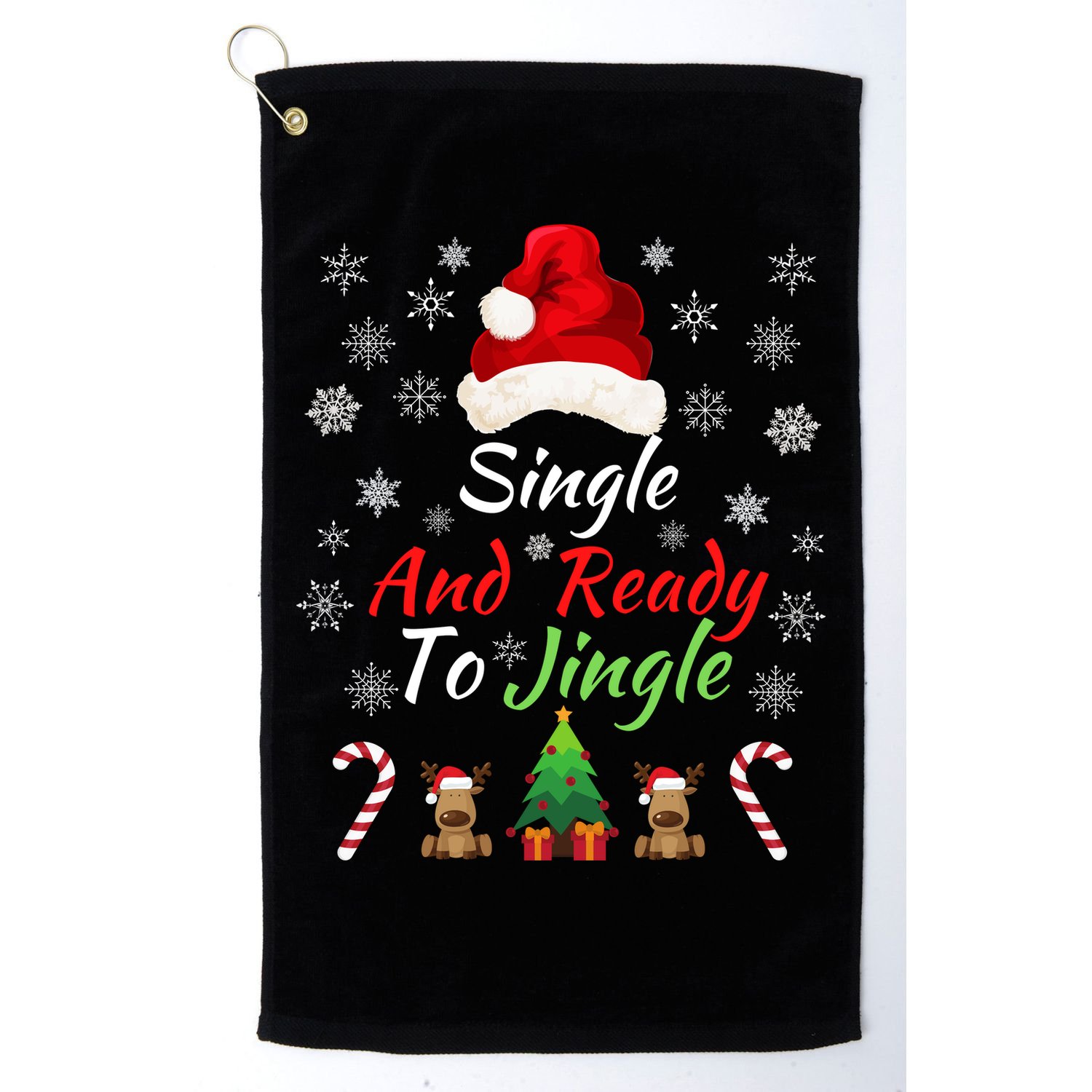 Funny Christmas Tree Single Ready To Jingle Christmas Jingle Xmas Holiday Gift Golf Towel