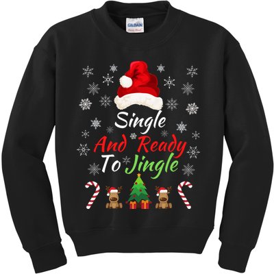 Funny Christmas Tree Single Ready To Jingle Christmas Jingle Xmas Holiday Gift Kids Sweatshirt