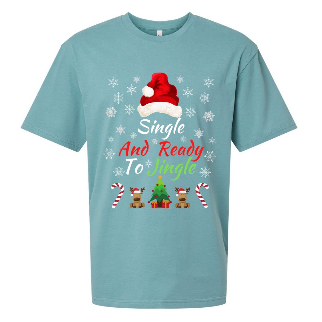 Funny Christmas Tree Single Ready To Jingle Christmas Jingle Xmas Holiday Gift Sueded Cloud Jersey T-Shirt