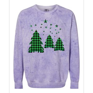 Festive Christmas Trees Pattern Colorblast Crewneck Sweatshirt