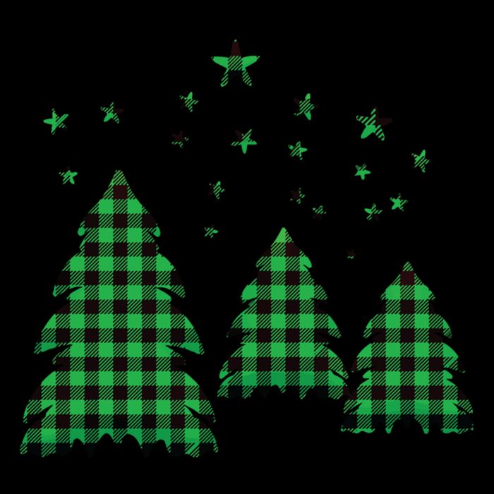 Festive Christmas Trees Pattern 7-Panel Snapback Hat