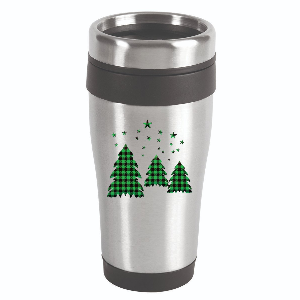 Festive Christmas Trees Pattern 16oz Travel Tumbler