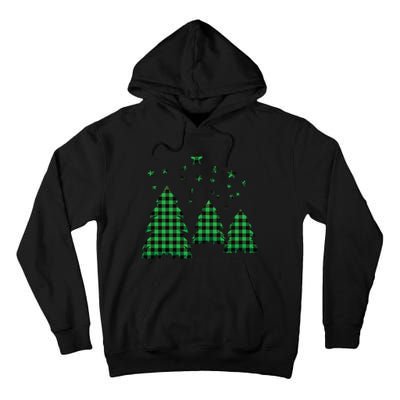 Festive Christmas Trees Pattern Tall Hoodie